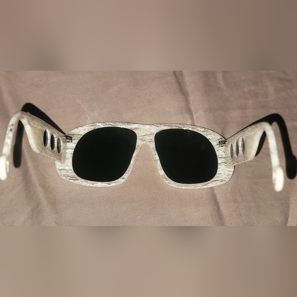 PALOMO FILIP WHITE MARBLE UNISEX SUNGLASSES 55/13 145 CAT 3 Made In Spain - Picture 11 of 16